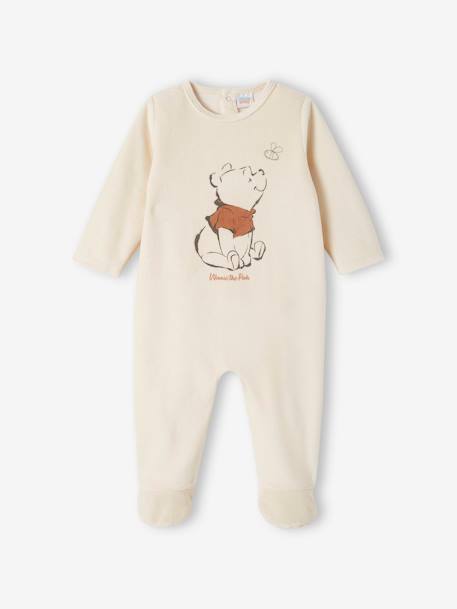 Jungen Baby Samt-Strampler Disney WINNIE PUUH vanille 1