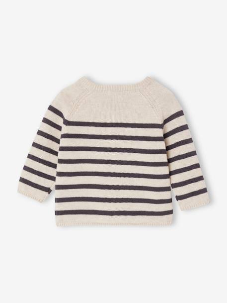 Baby Ringelpullover Oeko-Tex - beige meliert - 2