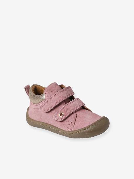 Baby Lauflern-Boots mit Klett - bordeaux+fuchsia+gold+hellgelb+marine+rosa - 26