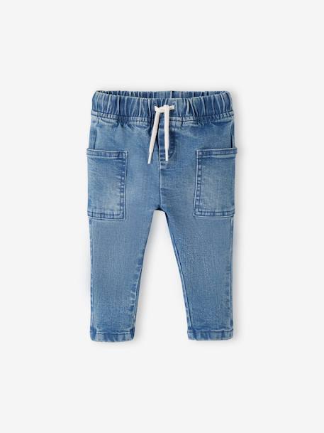 Baby Jeans, Schlupfbund Oeko Tex - double stone - 1