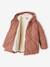 Mädchen Kapuzen-Steppjacke mit Teddyfleece-Futter, Wattierung Recycling-Polyester blush+marine 5