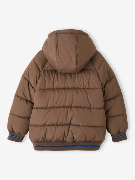 Jungen Steppjacke mit Fleecefutter, Recycling-Polyester - marine+schokolade+tannengrün - 8