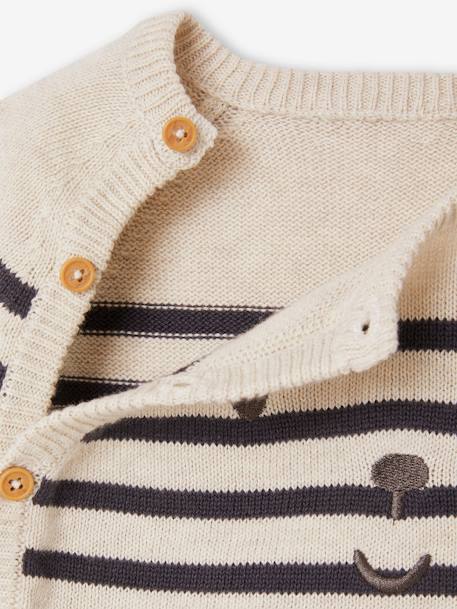 Baby Ringelpullover Oeko-Tex - beige meliert - 3