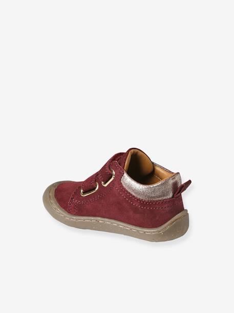 Baby Lauflern-Boots mit Klett bordeaux+fuchsia+gold+hellgelb+marine+rosa 3