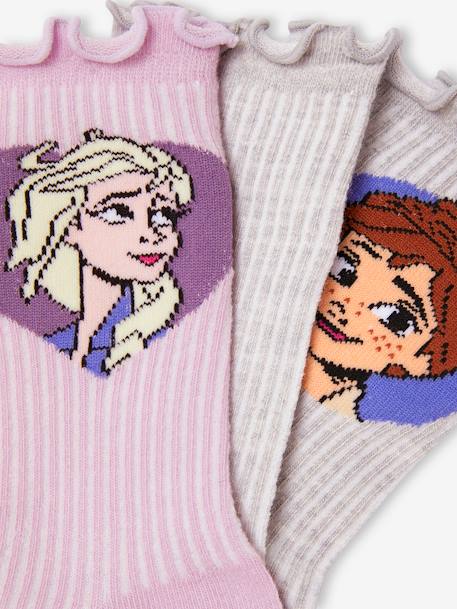 3er-Pack Kinder Socken Disney DIE EISKÖNIGIN pack rosa/grau 2