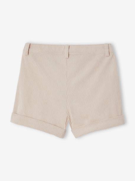 Mädchen Shorts aus Cord - beige+hellbraun - 2