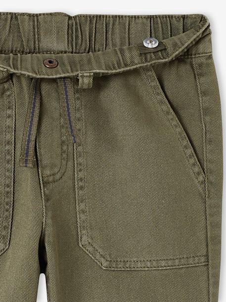 Jungen Hose mit Dehnbund Oeko-Tex, Bundweite verstellbar moosgrün+nachtblau 3