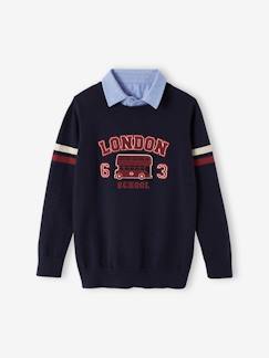 Jungen Pullover mit Hemdkragen -  - [numero-image]