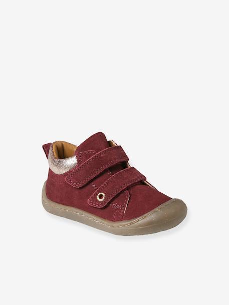 Baby Lauflern-Boots mit Klett - bordeaux+fuchsia+gold+hellgelb+marine+rosa - 1