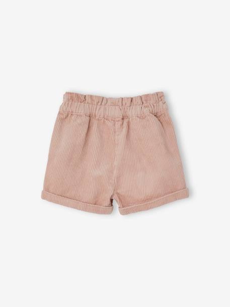 Mädchen Baby Cord-Shorts karamell+marine+pudrig rosa 11