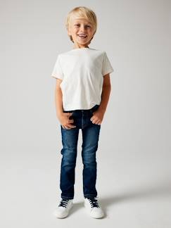 Jungenkleidung-Jeans-Jungen Straight-Fit-Jeans WATERLESS, Hüftweite REGULAR Oeko Tex, Bundweite verstellbar