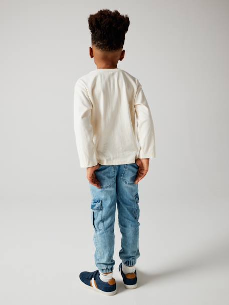 Jungen Cargo-Jeans mit Dehnbund Oeko-Tex - blue stone+double stone - 27