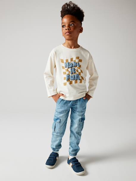 Jungen Cargo-Jeans mit Dehnbund Oeko-Tex, Bundweite verstellbar blue stone+double stone 15