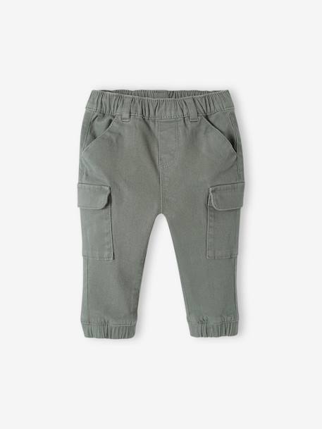 Baby Cargohose mit Dehnbund Oeko-Tex khaki 1