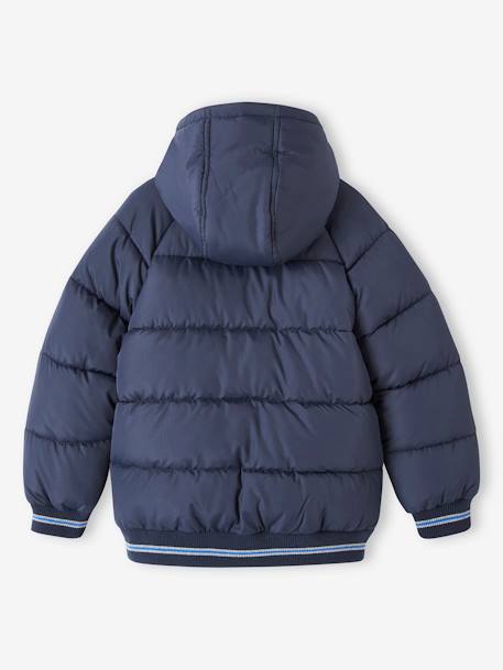 Jungen Steppjacke mit Fleecefutter, Recycling-Polyester - marine+schokolade+tannengrün - 3