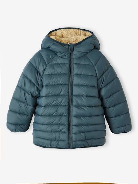 Jungen Wende-Steppjacke marine+tannengrün 20