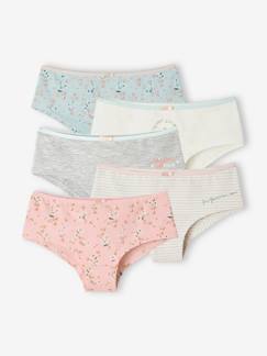 Maedchenkleidung-Unterwäsche, Socken, Strumpfhosen-Unterhosen-5er-Pack Mädchen Shortys, Blumen Oeko-Tex