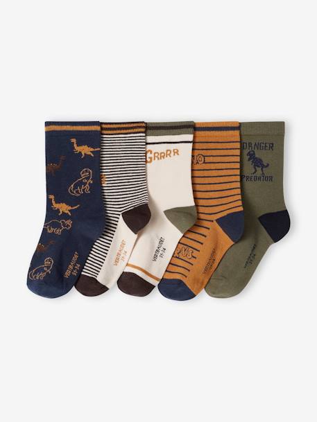 5er-Pack Jungen Socken mit Dinos Oeko-Tex pekannüsse 1