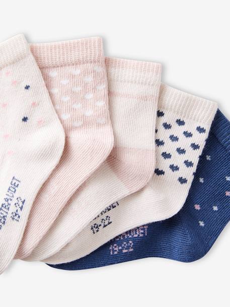 5er-Pack Baby Mädchen Socken BASIC Oeko-Tex hellrosa 2