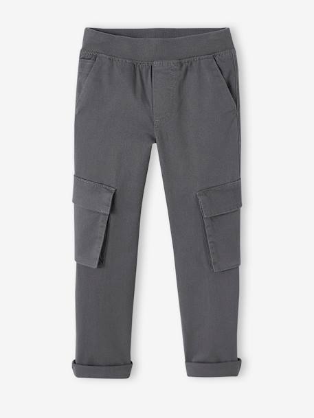 Jungen Cargohose, Hüftweite SLIM - bronze+schiefergrau - 7