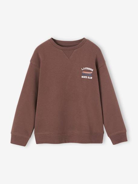 Jungen Sweatshirt - petrol+schokolade - 6