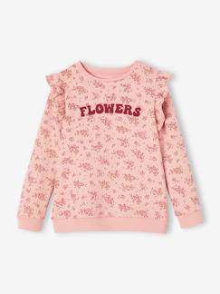 Maedchenkleidung-Pullover, Strickjacken & Sweatshirts-Sweatshirts-Mädchen Sweatshirt mit Volants und Prints