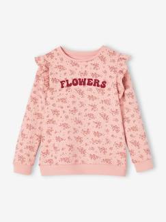 Mädchen Sweatshirt mit Volants und Prints -  - [numero-image]