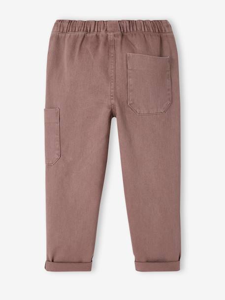 Jungen Cargohose mit Schlupfbund - petrol+schokolade - 6