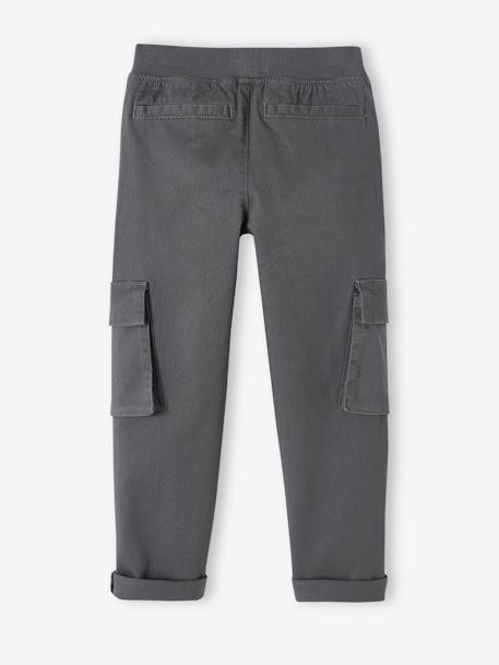 Jungen Cargohose, Hüftweite SLIM bronze+schiefergrau 8