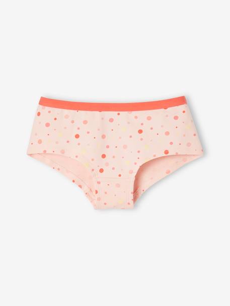 5er-Pack Mädchen Shortys, Pop-Blumen Oeko-Tex - aprikose - 2