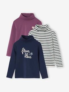 Maedchenkleidung-Shirts & Rollkragenpullover-3er-Pack Mädchen Rollkragenshirts BASIC