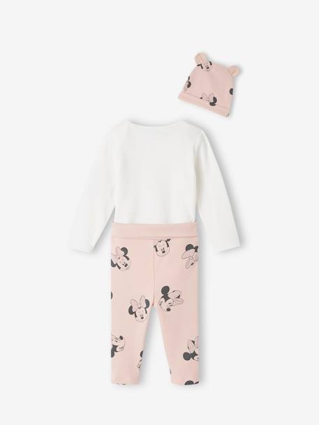 Baby-Set Disney MINNIE MAUS: Body, Leggings & Mütze pudrig rosa 5