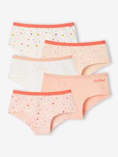 Maedchenkleidung-5er-Pack Mädchen Shortys, Pop-Blumen Oeko-Tex