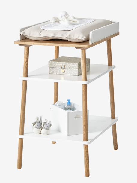 Babyzimmer Wickeltisch KONFETTI weiß/natur 2