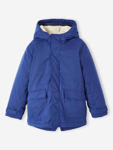 Jungen 3-in-1-Jacke mit Recycling-Polyester - braun+dunkelblau/braun+elektrisch blau+khaki - 22