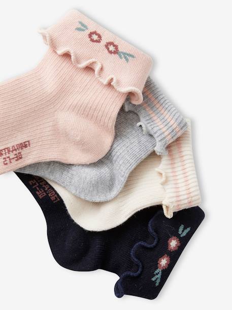 4er-Pack Mädchen Socken, Umschlag mit Rüchen Oeko-Tex - wollweiß - 2