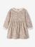 Mädchen Baby Sweatkleid beige golden+nachtblau+puder 4