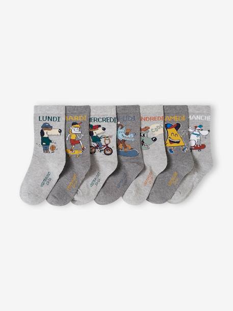 7er-Pack Jungen Socken Oeko-Tex grau meliert 1