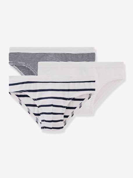 3er-Pack Jungen Slips, Bio-Baumwolle PETIT BATEAU - weiß - 1