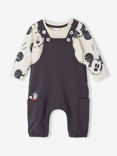 Baby-Set Disney MICKY MAUS: Shirt & Latzhose grauer denim 1