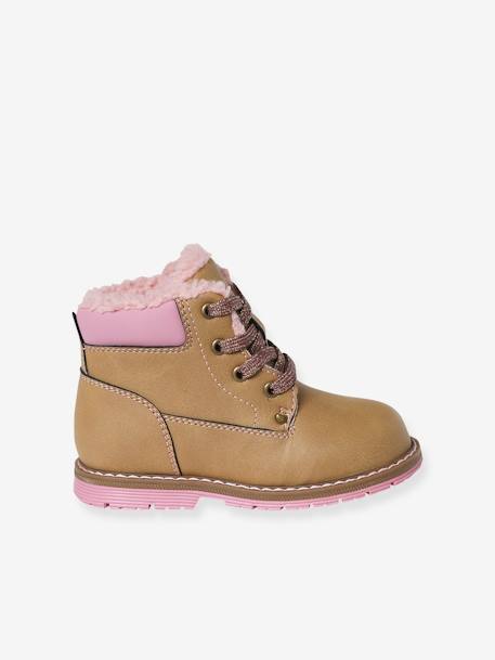 Warme Mädchen Boots mit Anziehtrick camel 2