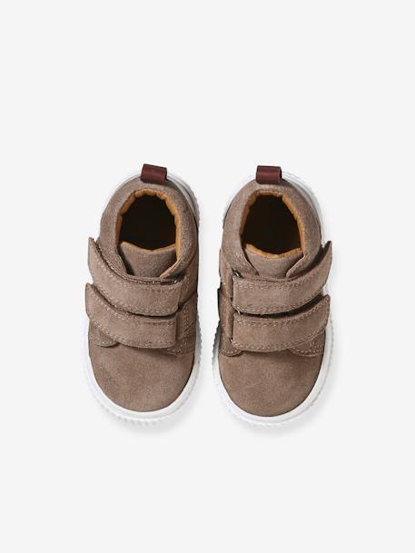 Jungen Baby Boots, Klettverschluss - dunkelblau+graubeige+karamell - 9