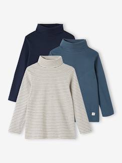 Jungenkleidung-Shirts, Poloshirts & Rollkragenpullover-Rollkragenpullover-3er-Pack Jungen Rollkragen-Shirts