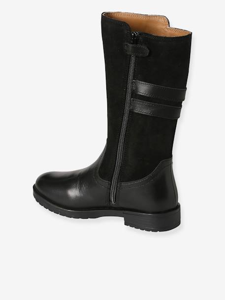 Mädchen Reiterstiefel mit Reißverschluss schwarz 3