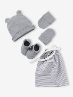 Babymode-Baby-Set: Mütze, Fäustlinge & Schühchen Oeko-Tex