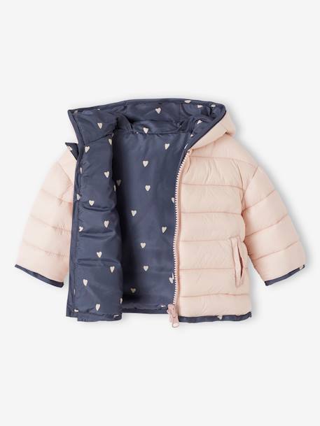 Wendbare Baby Steppjacke mit Recycling-Polyester - dunkelblau - 2