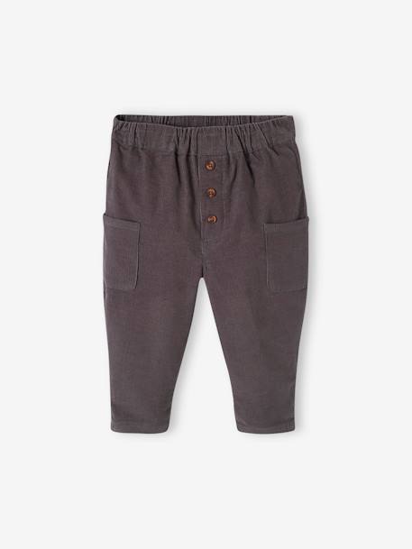 Baby-Set: Karohemd & Cordhose - braun kariert - 3