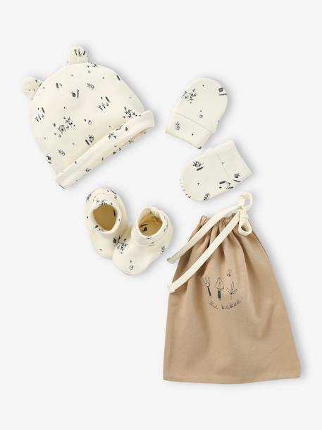 Jungen Baby-Set: Mütze, Handschuhe & Schühchen Oeko-Tex - wollweiß - 1