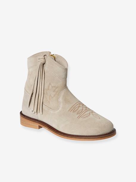 Mädchen Cowboy-Boots mit Reißverschluss - camel - 1