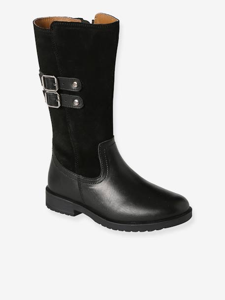 Mädchen Reiterstiefel mit Reißverschluss schwarz 1